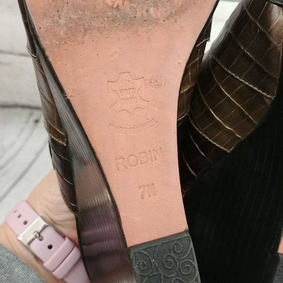 Brighton‎ Robin Pewter Leather Wedge Sandal - Picture 8 of 10